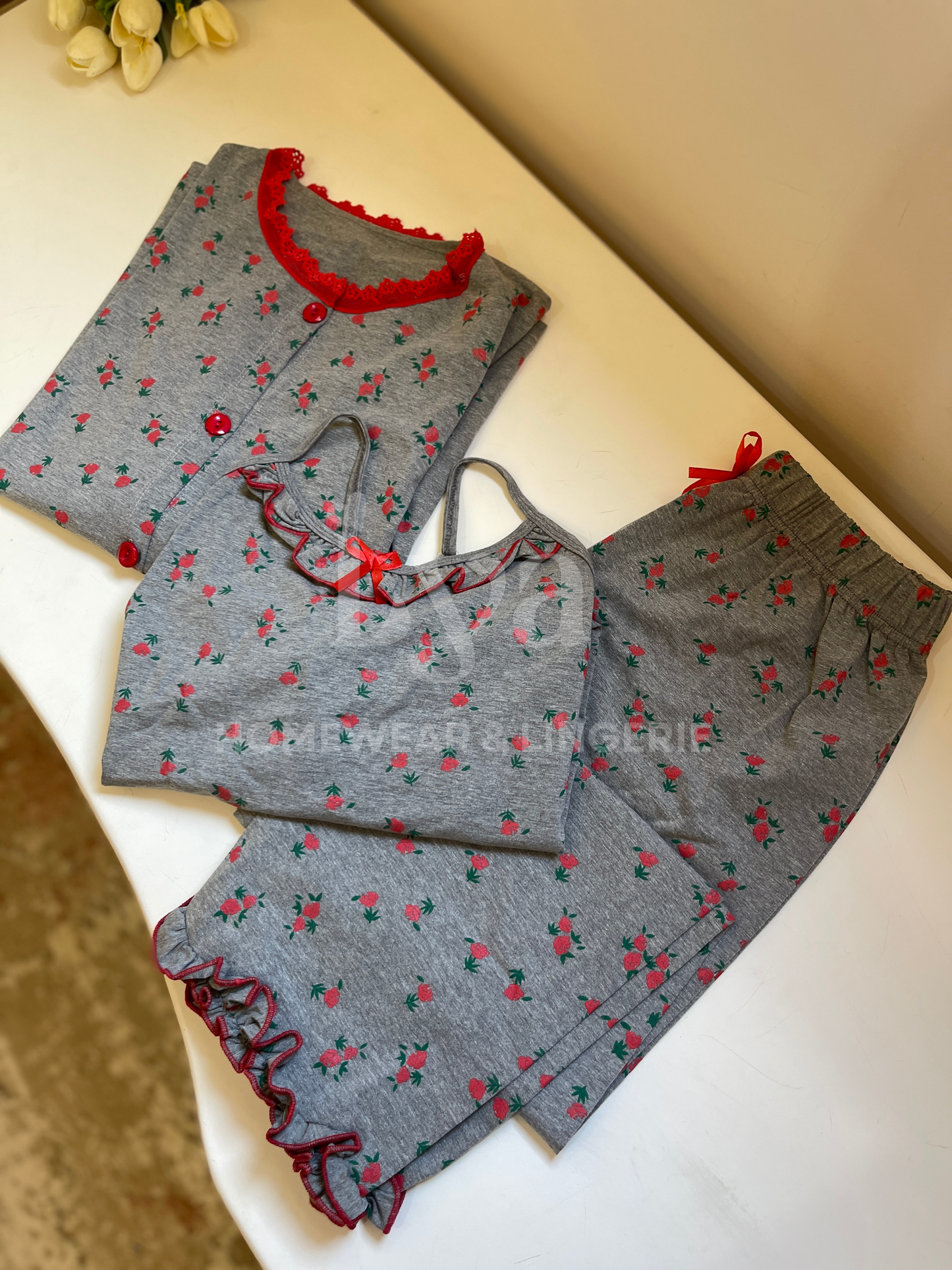 Floral Cotton Pajama Set