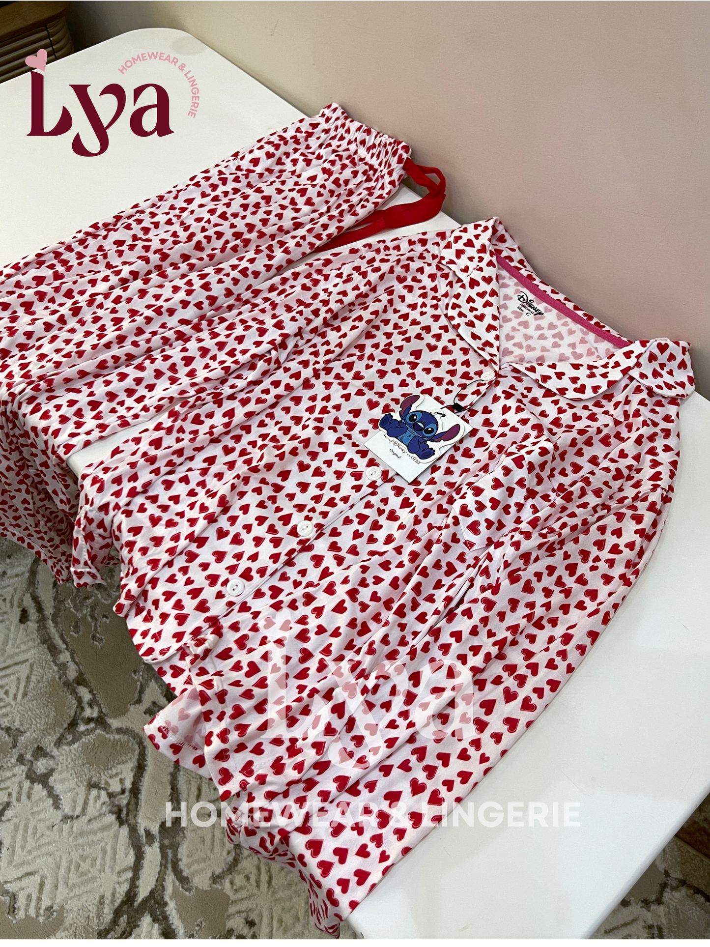 Heart-print pajamas