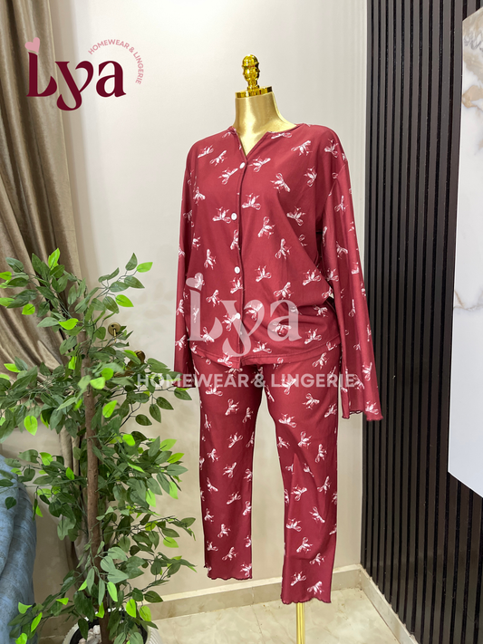 Burgundy pajama