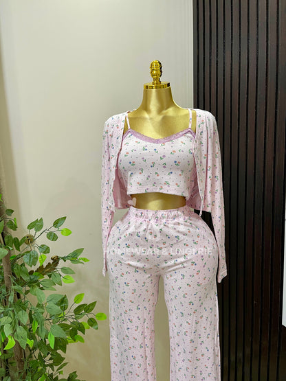 feminine 3-piece ribbed set