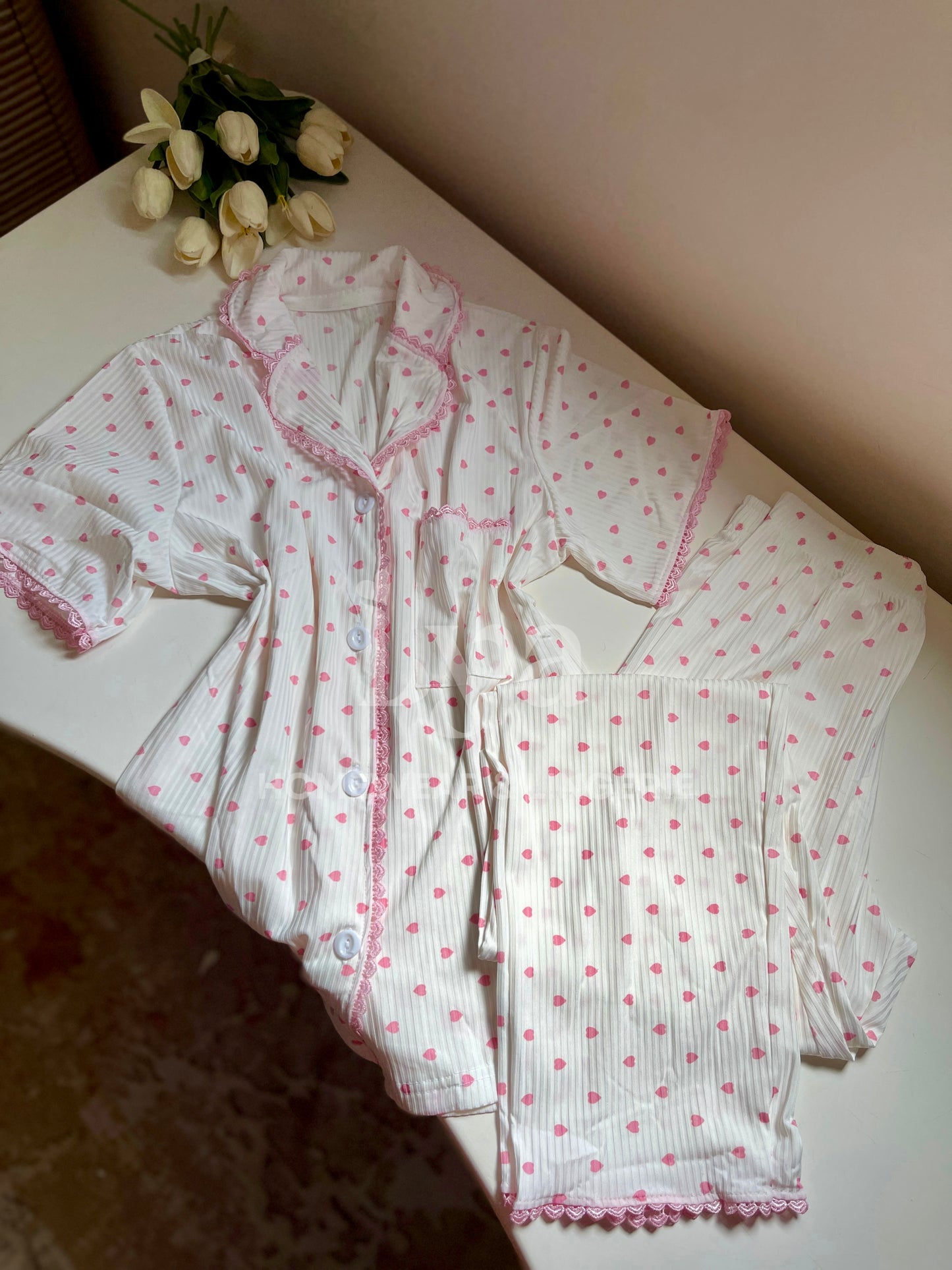 Heart pink pajama