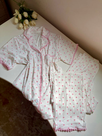 Heart pink pajama