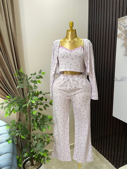 feminine 3-piece ribbed set