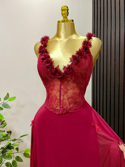 Burgundy nightdress