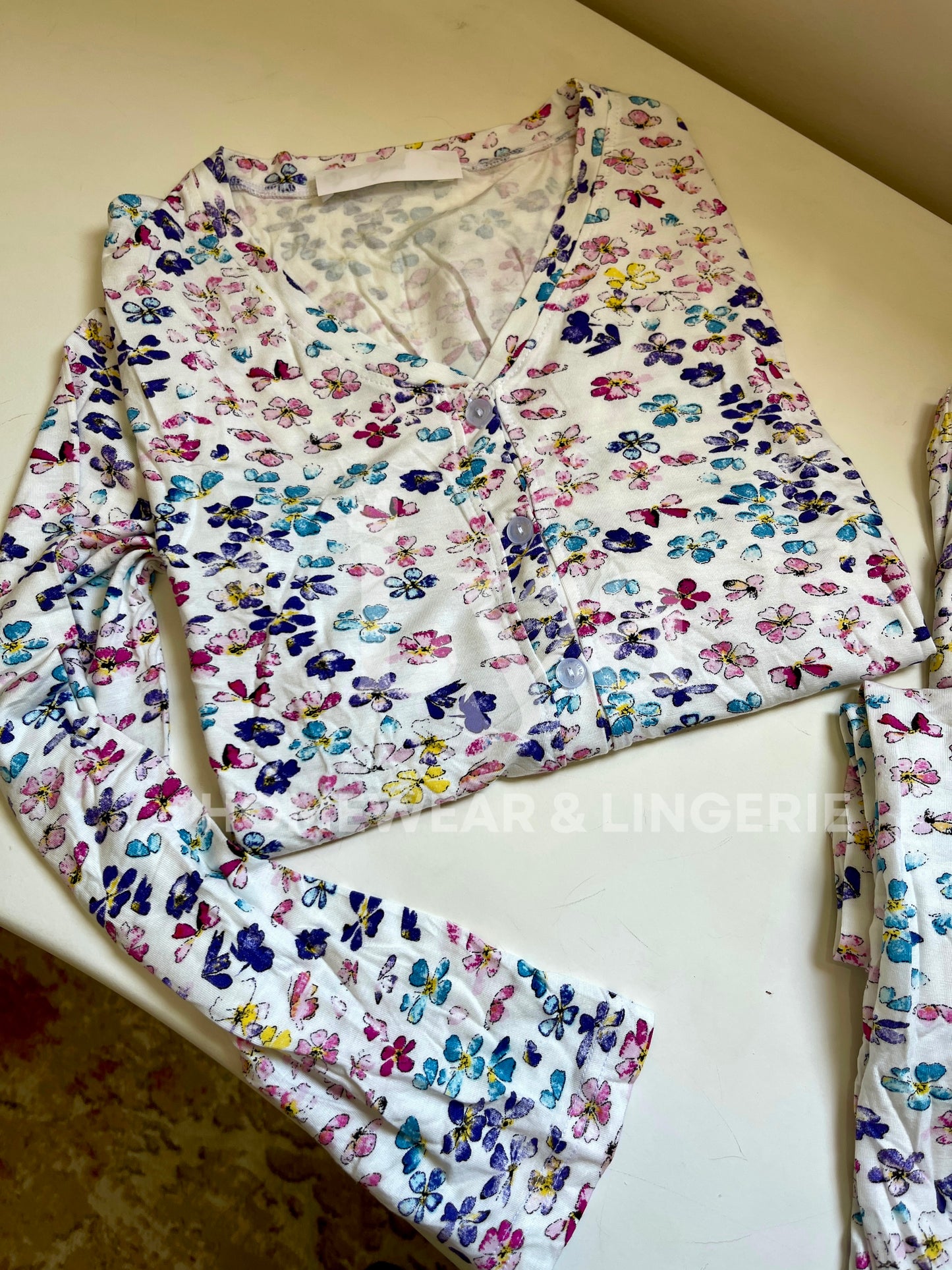 Flowers crop pajama