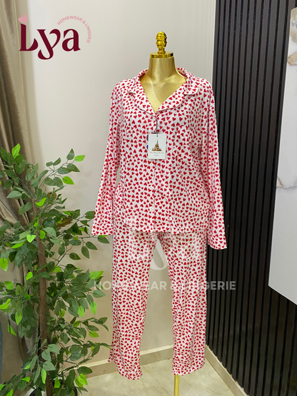 Heart-print pajamas