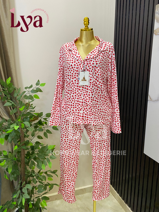 Heart-print pajamas