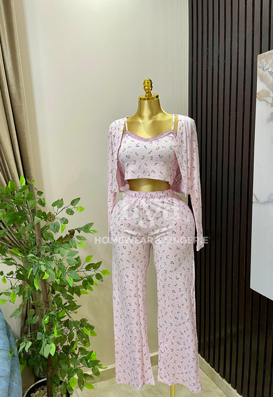 feminine 3-piece ribbed set