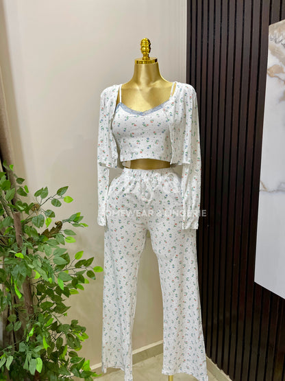 feminine 3-piece ribbed set