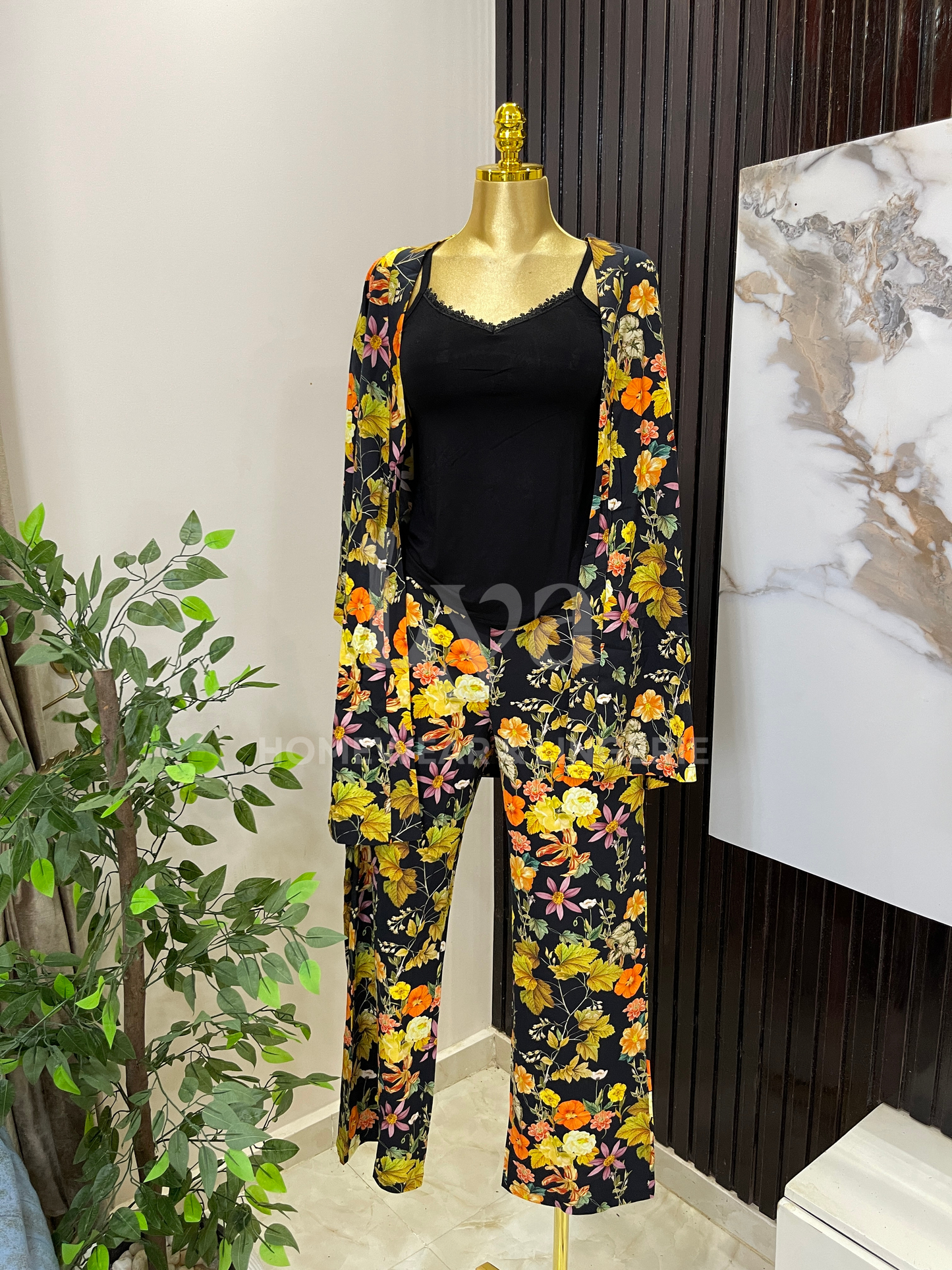 Flori 3- piece pijama set