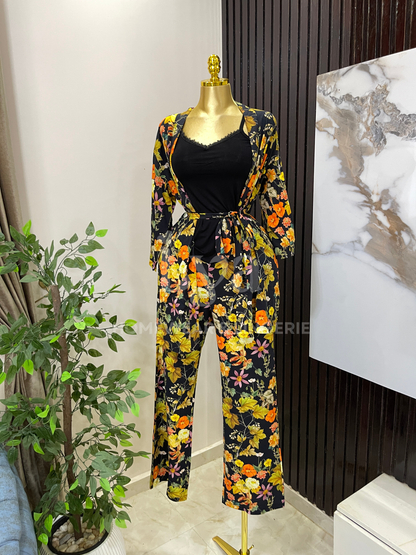 Flori 3- piece pijama set