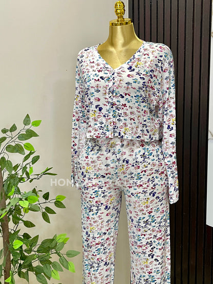 Flowers crop pajama