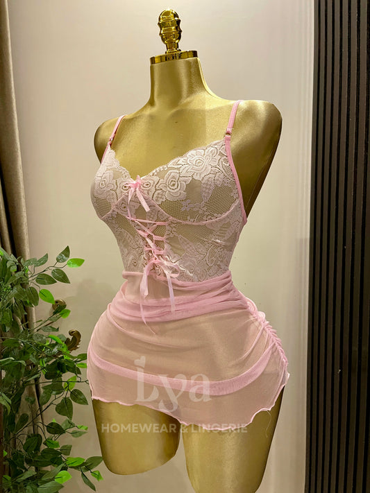Rosé Lace Set