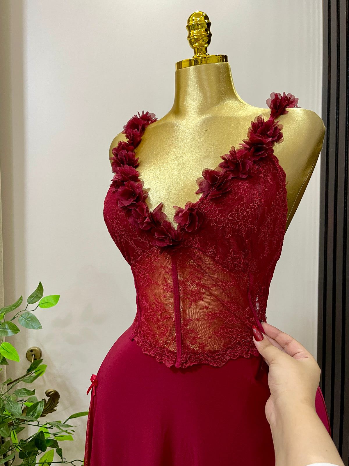 Burgundy nightdress