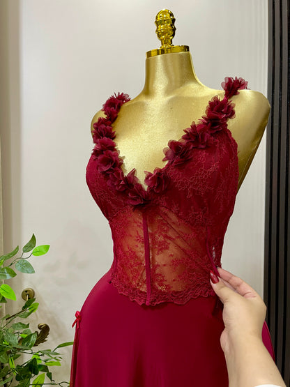 Burgundy nightdress