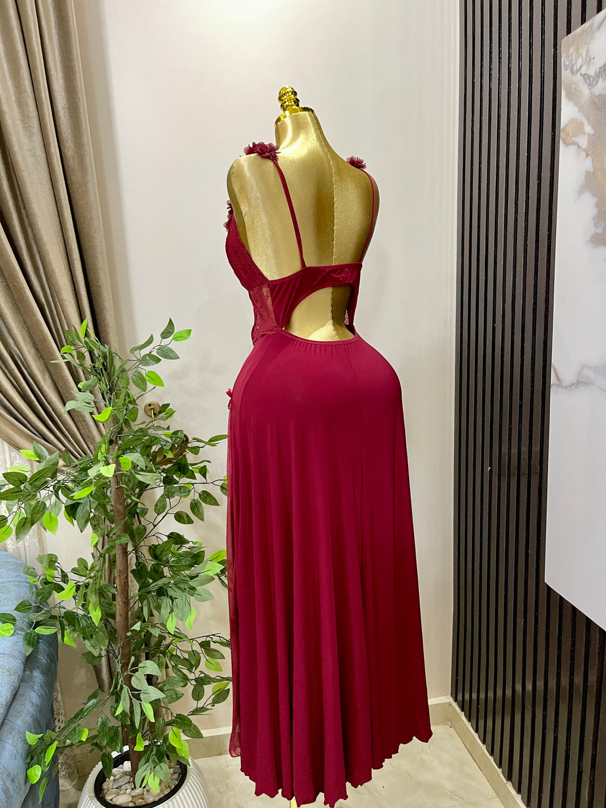Burgundy nightdress
