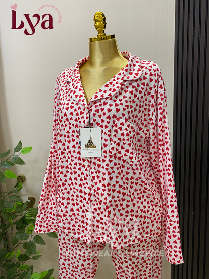 Heart-print pajamas