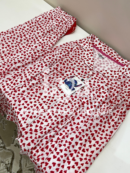 Heart-print pajamas