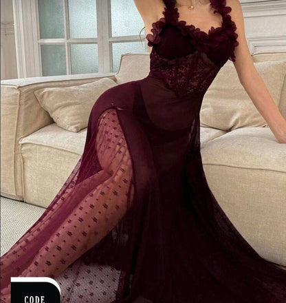 Burgundy nightdress